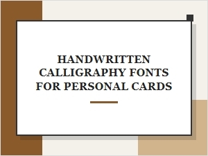 Romantic Script Fonts for Handwritten Card Love Notes