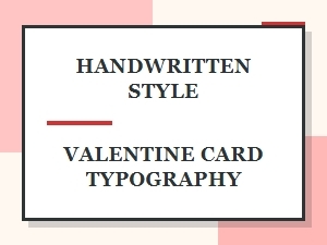 Handwritten Valentine Card Typography for Vintage Design